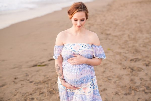 Rent this off the shoulder maternity dress